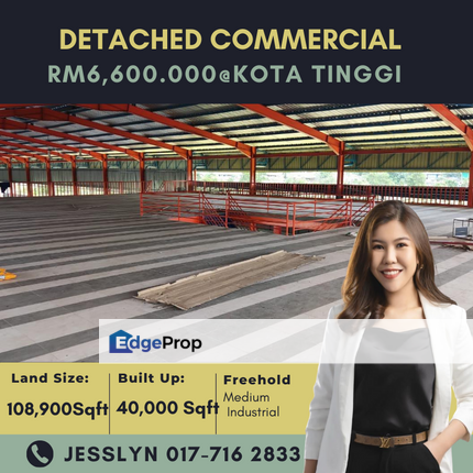 Kota Tinggi Detached Commercial Premise, For Sale & Rent, Johor, Kota Tinggi