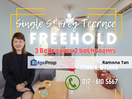 FREEHOLD 24x65sqft Single Storey Terrace Rembia Alor Gajah Melaka, Melaka, Rembia