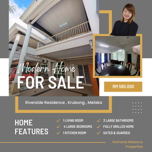 Gated & Guarded Double Storey Terrace Krubong Cheng Taman Merdeka ...