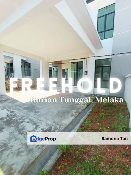 FREEHOLD 36x80sf Double Storey Semi-D Durian Tunggal Krubong Melaka, Melaka, Durian Tunggal