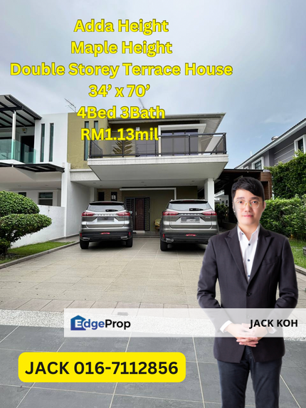 Full Loan Taman Adda Height Double Storey Cluster House , Johor, Johor Bahru