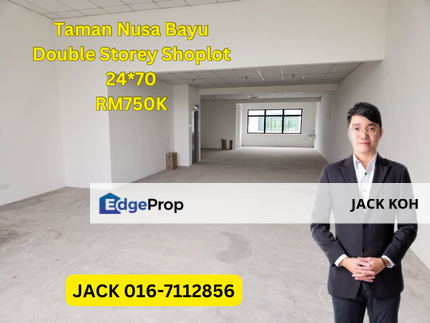 Full Loan Taman Nusa Bayu Double Storey Shoplot, Johor, Nusajaya