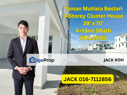 Taman Mutiara Bestari Triple Storey Cluster House, Johor, Johor Bahru