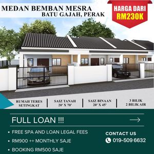 Batu Gajah Bemban Single Storey Terrace House For Sale for Sale @RM230 ...