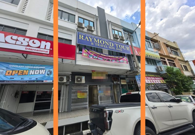 Ipoh pasir puteh facing main road super long ground floor shoplot for rent