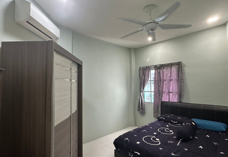 Ipoh gunung rapat hillcity fully furnished gated guarded 3 rooms condo for rent