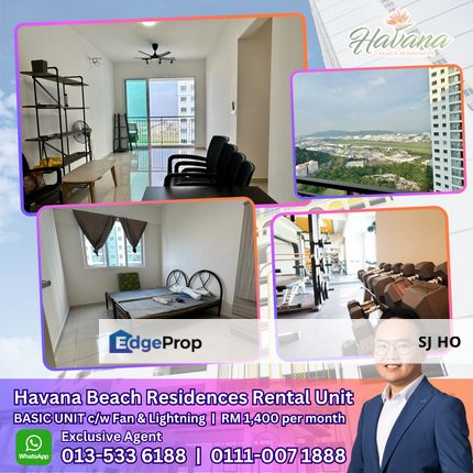 Havana Beach Residences - Basic Unit - Low Rental Price, Penang, Bayan Lepas