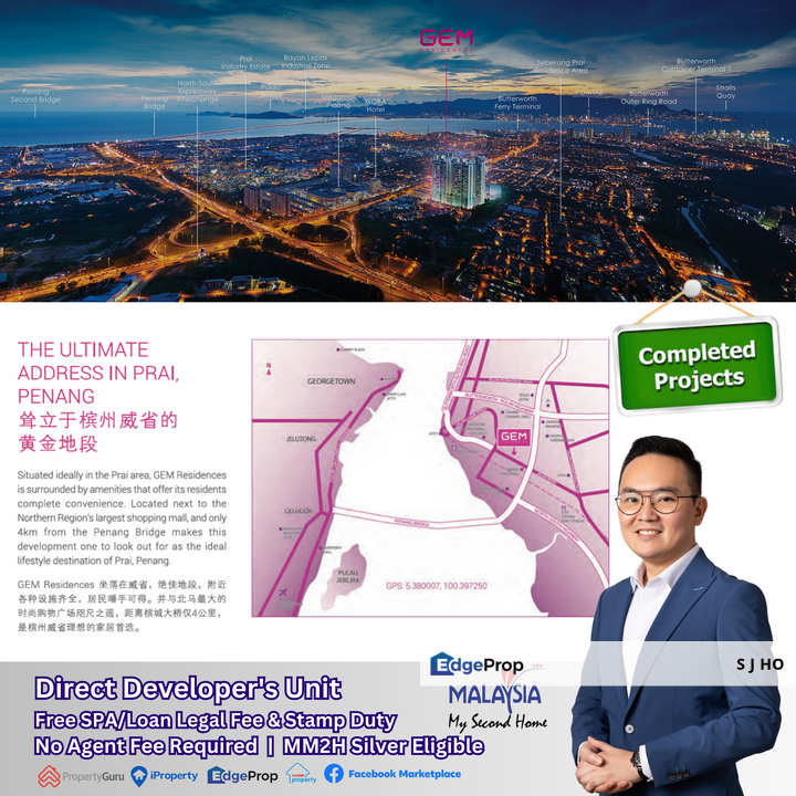 GEM Residences - Brand New Completed Property, Penang, Seberang Jaya