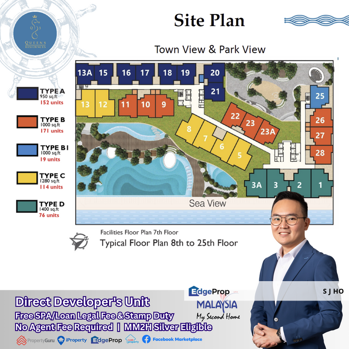Queens Residences 3 @ Queens Waterfront - An Award Winning Property in Bayan Lepas, Penang, Bayan Lepas