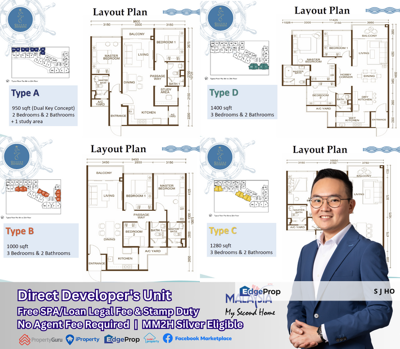 Queens Residences 3 @ Queens Waterfront - An Award Winning Property in Bayan Lepas, Penang, Bayan Lepas