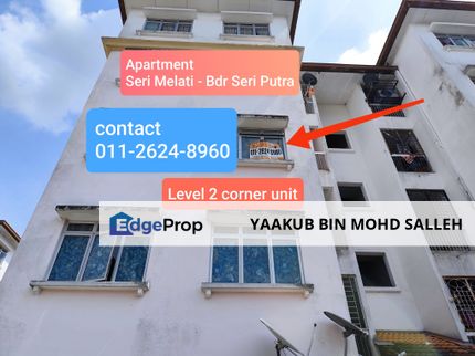 Murah - Apartment Seri Melati Bandar Seri Putra UIS - Corner unit, Selangor, Bangi