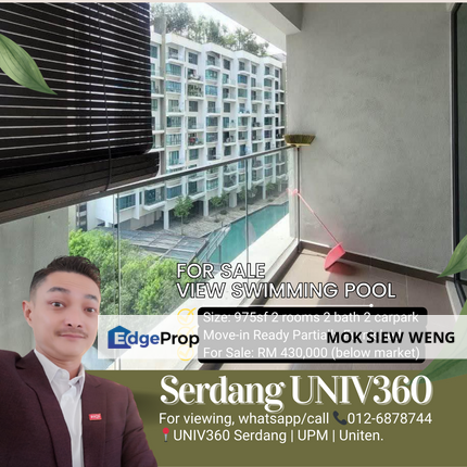 Reduced Price from 480k to 430k! 2 ROOMS Fully Furnished , Selangor, Seri Kembangan