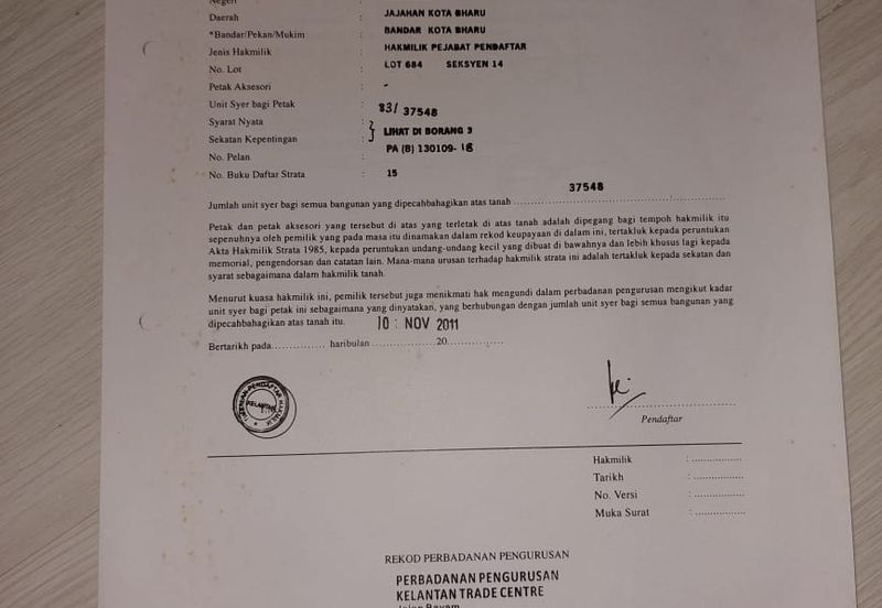 Kelantan Trade Centre Condominium (KTC)