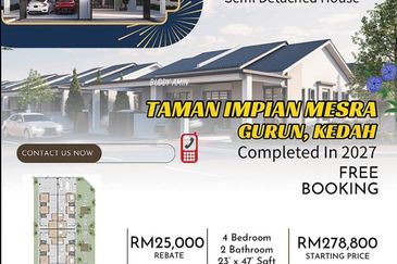 PERUMAHAN BARU DI GURUN BULANAN SERENDAH RM1,400 🔥