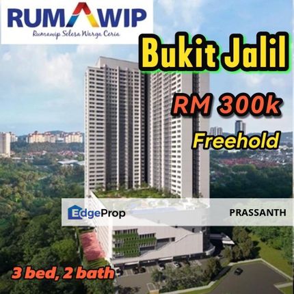 RUMAH WIP RM 300K ONLY. LIMITED UNITS AVAILABLE, Kuala Lumpur, Bukit Jalil