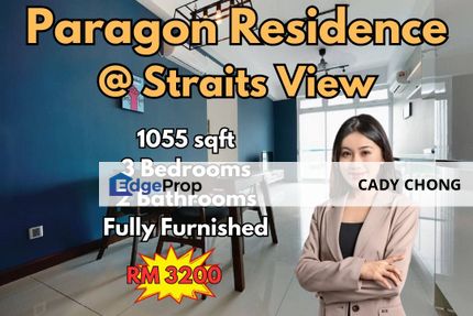 Paragon Residences @ Straits View 3 Bedrooms Fully Furnished For Rent, Johor, Johor Bahru