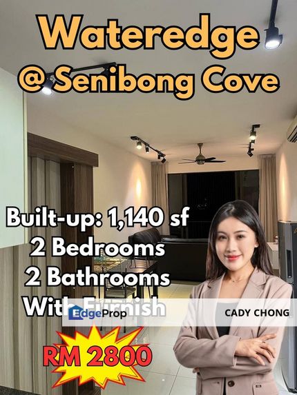 Wateredge @ Senibong Cove 2 Bedrooms with Furinsh For Rent, Johor, Masai