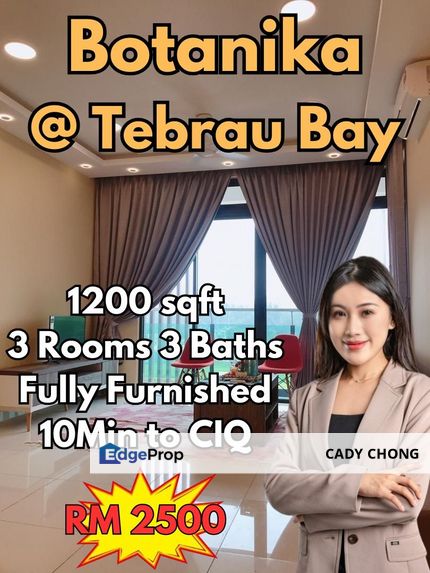 Botanika @ Tebrau Bay 3 Bedrooms Fully Furnished For Rent, Johor, Johor Bahru