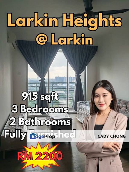 Larkin Heights @ Larkin 3 Bedrooms Fully Furnished For Rent, Johor, Johor Bahru