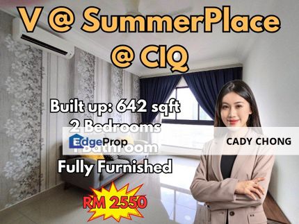 V @ SummerPlace @ CIQ 2 Bedrooms Fully Furnished For Rent, Johor, Johor Bahru