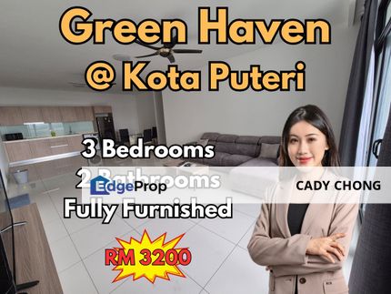 Green Haven @ Kota Puteri 3 Bedrooms Fully Furnished For Rent, Johor, Masai