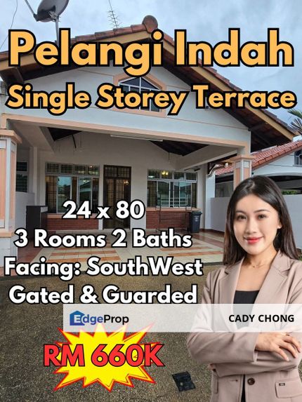 Pelangi Indah Single Storey Terrace House For Sale, Johor, Ulu Tiram