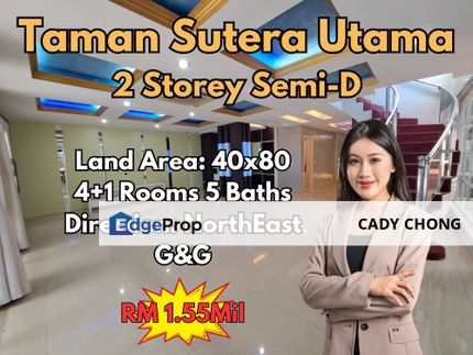 Taman Sutera Utama Double Storey Semi-D For Sale, Johor, Skudai