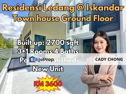 Residensi Ledang @ Iskandar Town House Ground Floor New Unit For Rent, Johor, East Ledang