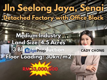 Jalan Seelong Jaya Senai Detached Factory with Office Block For Sale, Johor, Senai