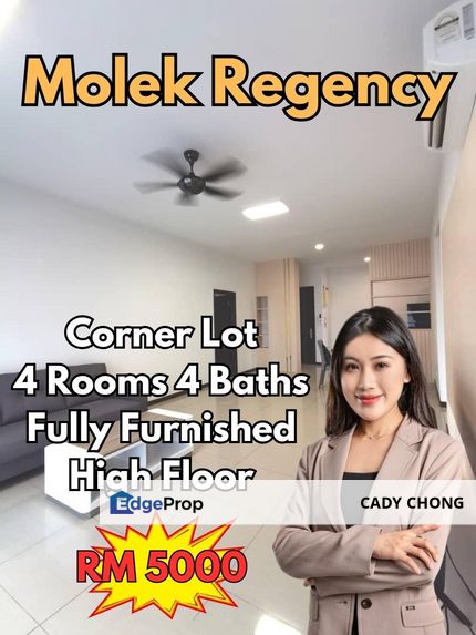 Molek Regency 4 Bedrooms High Floor Corner Lot For Rent, Johor, Johor Bahru