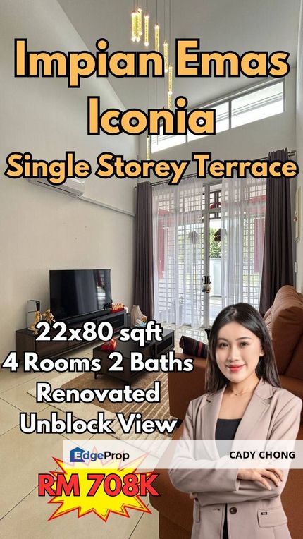 Impian Emas Iconia Single Storey Terrace House Renovated Unit For Sale, Johor, Skudai