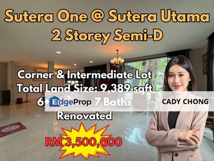 Sutera One @ Taman Sutera Utama Double Storey Semi-D 2 Adjoining Units For Sale, Johor, Skudai