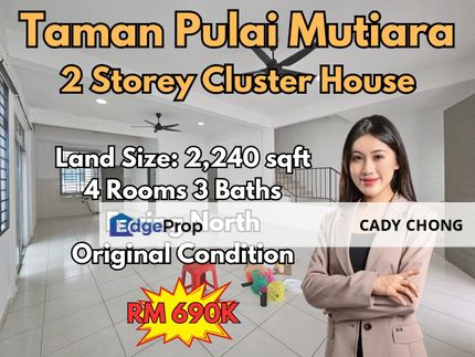 Taman Pulai Mutiara Double Storey Cluster House Original Condition For Sale, Johor, Kangkar Pulai
