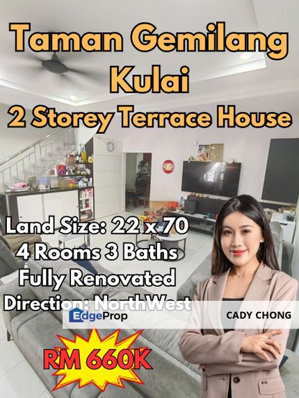 Taman Gemilang @ Kulai Double Storey Terrace House Fully Renovated Unit For Sale, Johor, Kulai