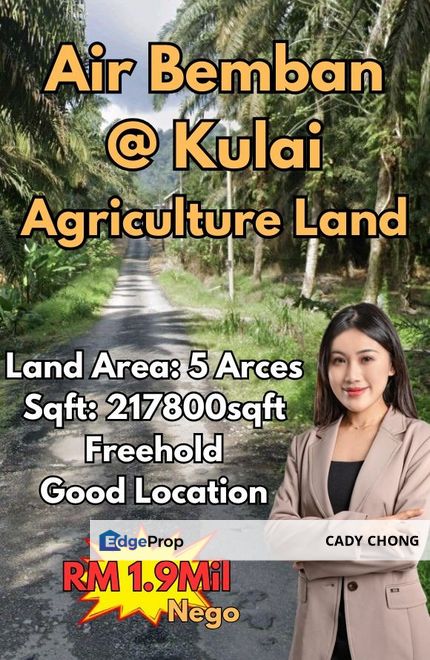 Air Bemban @ Kulai Agriculture Land For Sale, Johor, Kulai