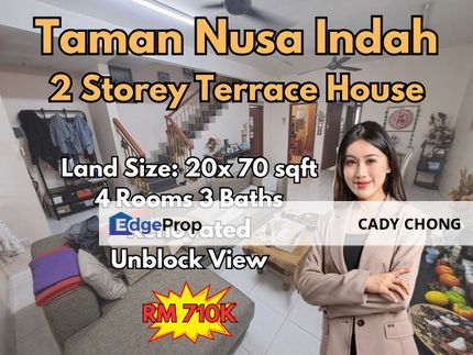Taman Nusa Indah Double Storey Terrace House Renovated Unit For Sale, Johor, Nusajaya