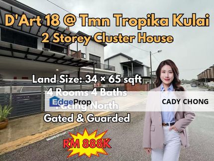 D'Art 18 @ Taman Tropika Kulai Double Storey Cluster House For Sale, Johor, Kulai