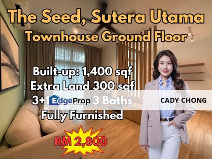 The Seed Sutera Utama Townhouse Ground Floor Fully Furnished Unit For Rent, Johor, Skudai