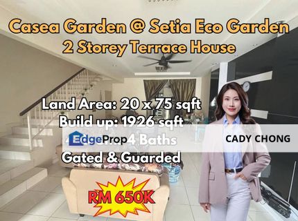 Casea Garden @ Setia Eco Garden Double Storey Terrace House For Sale, Johor, Gelang Patah