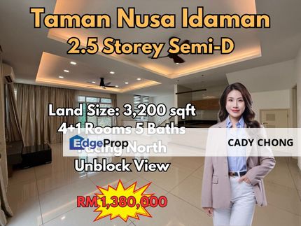 Taman Nusa Idaman 2.5 Storey Semi-D For Sale, Johor, 