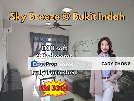 Sky Breeze @ Bukit Indah 3 Bedrooms Fully Furnished For Rent, Johor, Johor Bahru