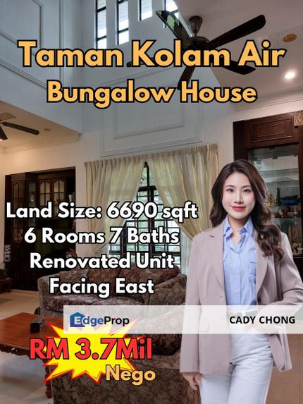 Fresh Breezes Taman Kolam Air Bungalow House Renovated Unit For Sale, Johor, Johor Bahru