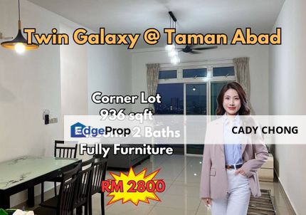 Twin Galaxy @ JB Town 2 Bedrooms Corner Unit For Rent, Johor, Johor Bahru
