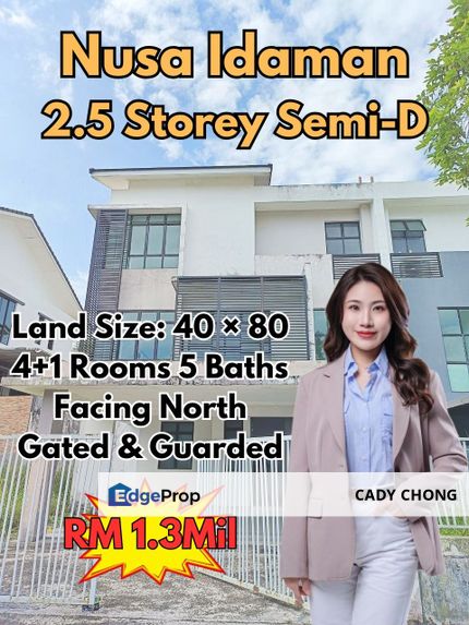 Nusa Idaman 2.5 Storey Semi-D For Sale, Johor, Nusajaya