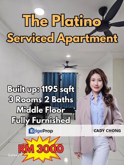 The Platino Serviced Apartment 3 Bedrooms Fully Furnished Unit For Rent, Johor, Johor Bahru