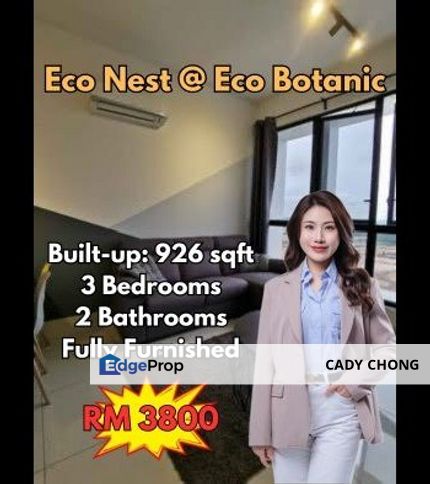 Eco Nest @ Eco Botanic 3 Bedrooms Fully Furnished Unit For Rent, Johor, Nusajaya