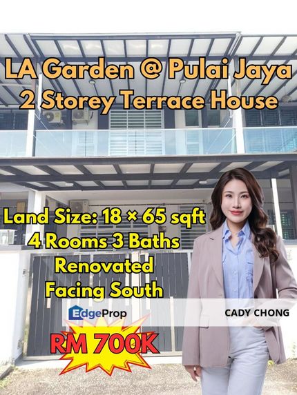 LA Garden @ Pulai Jaya Double Storey Terrace House Renovated Unit For Sale, Johor, Kangkar Pulai