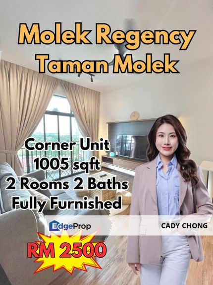Molek Regency Fully Furnished Corner Unit For Rent, Johor, Johor Bahru