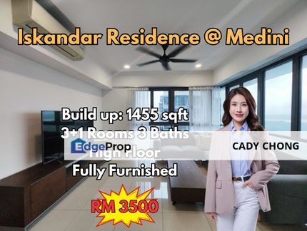 Iskandar Residence @ Medini 3+1 Bedrooms Fully Furnished For Rent, Johor, Nusajaya