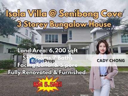 Isola Villa @ Senibong Cove 3 Storey Bungalow House Fully Renovated & Furnished Unit For Sale, Johor, Masai